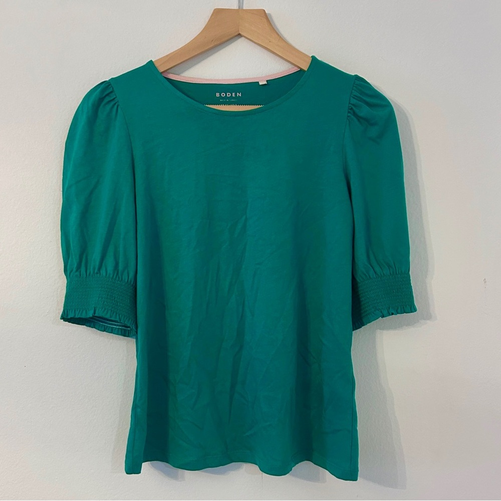 Boden Green Top Size 8